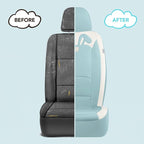 PIC AUTO Car Seat Covers, Cute Rabbit Premium Blue Leather Seat Covers, Universal Fit Front Seat Covers for Cars, Trucks, SUV