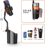 toocki Cup Holder Phone Mount for Car, Universal 360° Adjustable Gooseneck Cell Phone Cup Holder Expander for Car Truck Compatible with iPhone Samsung & All Smartphones