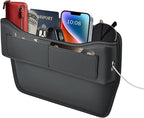 FLORICH Car Seat Gap Filler, Premium Leather Center Console Organizer, Front Seats Gap Filler Organizer and Storages Universal Fit for Car SUV Truck