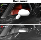 Voodonala for Challenger Rearview Mirror Cover Decoration Trim for 2009-2022 Dodge Challenger, ASB White, 10pcs
