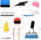 EHDIS Window Tint Tools Vinyl Wrap Tool Kit With Vinyl Squeegee,Vinyl Wrap Stick,Wrapping Paper Cutter, Utility Knife and Blades for Car Wrapping,Wallpaper Installation
