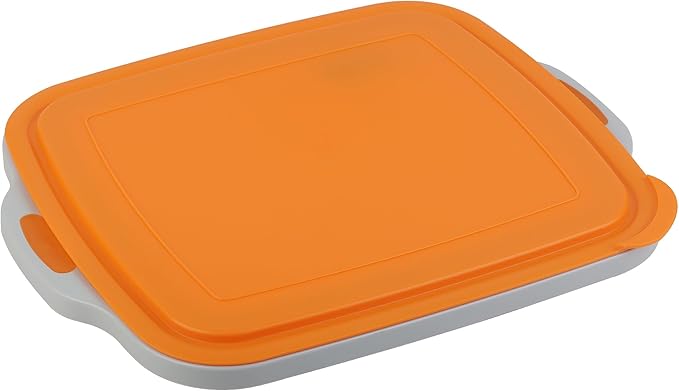 Collapsible Cutting Board with Container, Foldable Camping Sink with Colander, BBQ Prep Tub with Lid, Multifunction Dish Basi