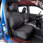 EKR Tacoma Front Car Seat Covers for Toyota Tacoma 2012 2013 2014 2015 (Regular Seats) Custom Neoprene Truck Seat Cover - Fro