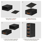 Homsorout Closet Organizers and Storage - Large Stackable Storage Bins with Drawer, Fabric Bins for Organization, Collapsible
