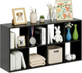 8 Cube Storage Organizer Shelf, Open Cube Bookshelf, Reversible Bookcase, Sturdy Modern Storage for Home Office, Bedroom, Liv