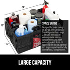 GORILLA GRIP Large Capacity Sturdy Trunk Storage Organizer, Slip and Water Resistant Collapsible Organization Container for