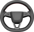 MEWANT DIY Stitching Steering Wheel Cover Wrap for Tesla Model 3 Highland 2023-2025/Model Y 2025 Highland for Tesla Model 3/Model Y Accessories