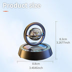 Kwak's Car Air Freshener Solar Energy Rotating Refillable Air Purifier for Car Interior Dashboard Autorotation Decoration Acc
