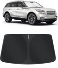 TINGLU Sun Shade for Lincoln Aviator 2020-2025 2026 Accessories Windshield Sun Shade Window Shade UV Rays Protection Sun Visor Cover with Steering Wheel Sunshade Storage Bag