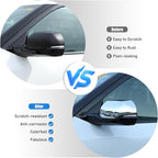 2PCS Side Door Mirror Cover for Toyota Tundra 2022-2025/ Sequoia 2023-2025, Car Exterior Rear View Mirror Housing Protector Cover Cap Self-adhesive Accessories ABS (with turn signal lights)