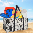 NGIL Extra Large Utility Tote Reusable Grocery Bag Oversized Collapsible for Groceries, Storage, Picnic, Beach (Cow Charm-Black)