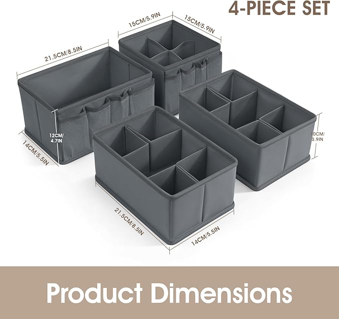 VERONLY Cosmetic Storage Bins Makeup Organizer, Adjustable Multifunction Storage Box Desk Drawer Divider for Makeup Brushes, 