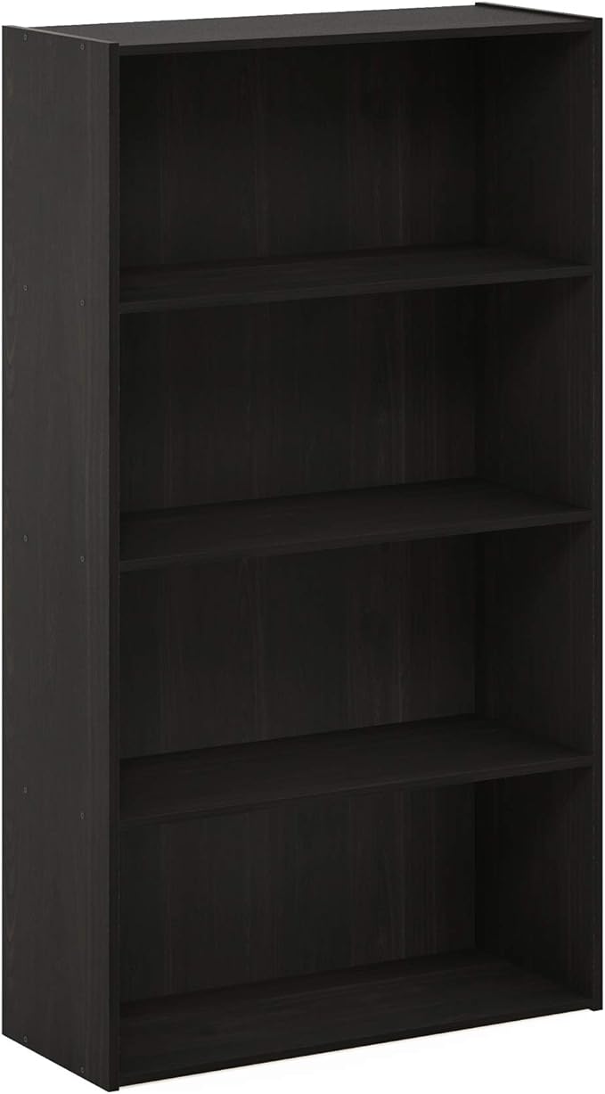Furinno PASIR Book Shelf, 4-Tier Bookshelf, Bookcase with Open Shelf, 9.4 x 23.6 x 41.7, for Living Room, Bedroom, Home Offic