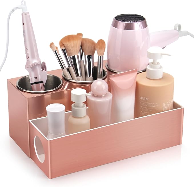 GFWARE Hair Tool Organizer - Bathroom Vanity Organizers and Storage, Hair Styling Accessories Hot Tools Organizer Hair Dryer,