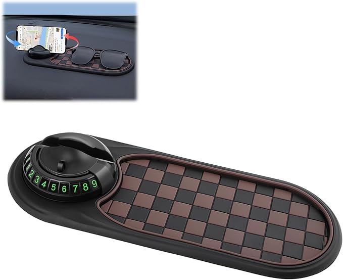 Multifunction Car Anti-Slip Mat, Rotatable Car Anti Slip Mat Phone Holder, Multifunctional Dashboard Mobile Phone Holder with