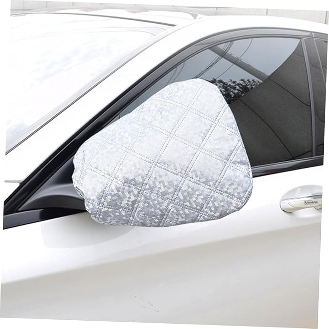 CHILDWEET 4pcs Winter Car Rearview Mirror Cover Set Snowproof Oxford Cloth Shield for Side View Mirrors Protective Covers for Outdoor Use in Rain and Snow