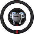 Suede Steering Wheel Cover,Compatible with Chrysler 200 Pacifica Sebring Town & Country SuedeLeather Sport Non-Slip Wheel Cover Car Interior Accessories 15.5 16 inch for Man and Women