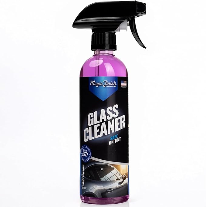 Magic Finish Car Glass Cleaner (16 fl oz) – Ammonia-Free Window Cleaner Spray for Interior & Exterior Auto Glass – Anti-Fog, 