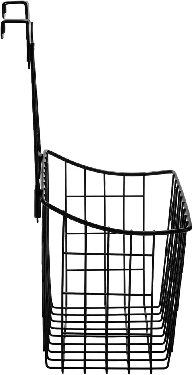 AVLA 2 Pack Over The Cabinet Door Organizer, Grid Storage Baskets with Hooks, Metal Wall Hanging Basket Holder Rack, Wire Kit