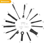 GOOACC 19Pcs Trim Removal Tool Set Panel Fastener Clips Removal Automotive Plastic Upholstery Pliers Removal Install Removal 