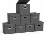 Closet Organizers Fabric Storage Bins With Lids Collapsible Cube Storage Organizer Basket With Handles,Storage Boxes for Clot
