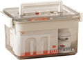 Clear Medicine Organizer Storage Box with Removable Tray, Plastic Medicine Storage Organizer & First Aid Box, Multipurpose Me
