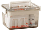 Clear Medicine Organizer Storage Box with Removable Tray, Plastic Medicine Storage Organizer & First Aid Box, Multipurpose Me