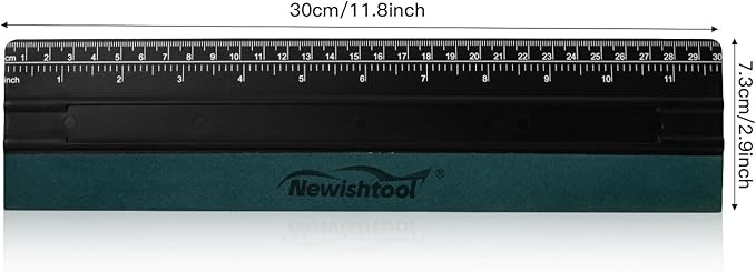 NEWISHTOOL 11.8" Felt Squeegee for Vinyl, 29.8cm Big Size Ruler Squeegee for Wallpaper Smoothing, Sign Making, Car Vinyl Wraps, Window Tint Film Application, Graphic Decals Squeegee Tool - Pack of 3