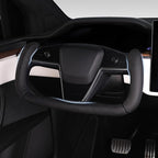 Steering Wheel Cover for Tesla Yoke Steering Wheel, Car Steering Wheel Cover for Tesla Model S 2021-Present/Model X 2021-Present Steering Wheel Accessories Black