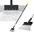 Flat Shovel, 60 inch Ice Scraper, Snow Shovel, Floor Scraper with Adjustable Long Handle, Heavy Duty Ice Chopper, Multifunctional Weed Removal Tool for Driveway, Walkway, Garden and Outdoor Cleaning