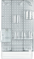 Azar Displays 900940-CLR The DIY Multi-Purpose 10-Piece Pegboard Wall Organizer Kit with One Panel and Accessory Assortment: 