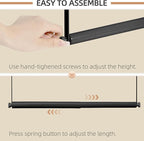STORAGE MANIAC Adjustable Closet Rod Hanging Clothes Heavy Duty Closet Extender Hanging Rod Space-Saving Clothes Hanging Bar 