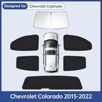 Car Window Shades for Chevrolet Colorado 2015-2022, Full Car Window Covers for Privacy, Sunshades for Colorado Front Rear Windshield Side Windows to Block UV and Protect Privacy(6pcs)