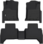 VIWIK Floor Mats for Toyota Tacoma 2005-2015, Automotive All Weather Floor Liners Custom Fit Toyota Tacoma Car Mats 1st and 2nd Row, Front & Rear Non-Slip Odorless TPE