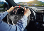 KAFEEK Classic Carbon Fiber Steering Wheel Cover, Universal 15 inch, Breathable Microfiber Leather, Gray
