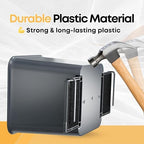 Car Trash Can for Vehicles Leakproof Compact Garbage Bin w/Stability Flap, Anti-Slip Base, Portable Trash Holder for Cars, Trucks, SUVs, Minivans (Gray, Small)