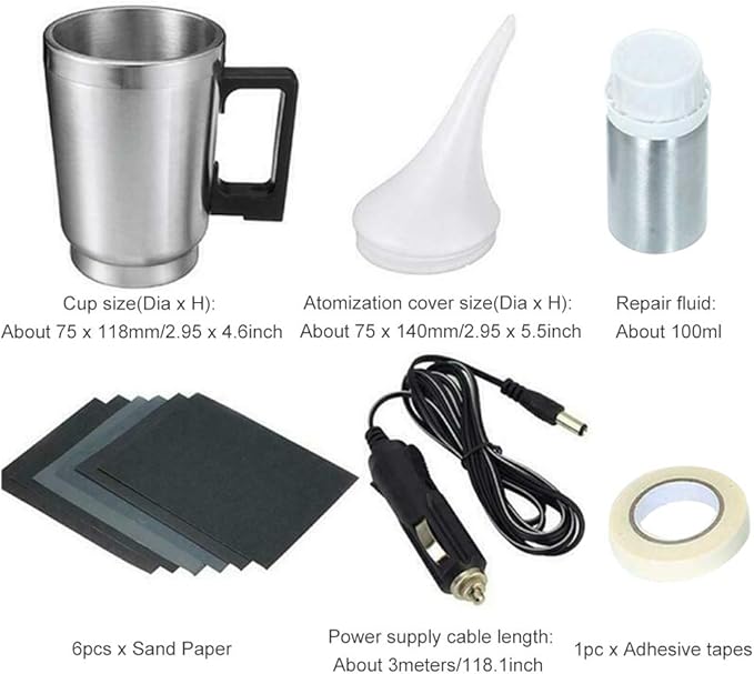 Atomizing Cup Car Headlight Lens Repair Tool Restoration Auto Restore Kit Clear, Refurbished Restoration Renovation Heating Atomization Cup Refurbish Kit