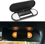Sun Visor Vanity Mirror Cover Compatible with Mini Cooper & Cooper S Clubman Hatchback Countryman F55 F56 F60 2015-2022,1PC Sun Visor Vanity Mirror Replacement for Left/Right Side,Black