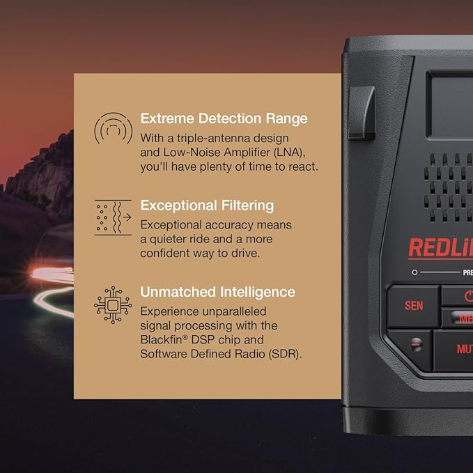 Escort Redline 360c Laser Radar Detector & Escort M2 Smart Dash Cam Bundle - HD Video, Extreme Range, AI Assisted Filtering, 