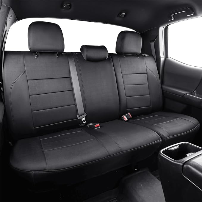EKR Custom Fit Tacoma Car Seat Covers for Select Toyota Tacoma 2016 2017 2018 2019 2020 2021 2022 2023 Access Cab - Full Set,