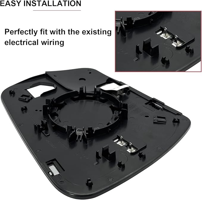 Dodge Ram 1500 Right Side Heated Blind Spot Mirror - Convex Glass with Rear Holder 68402036AA
