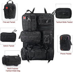 Universal Tactical Vehicle Back Seat Organizer with 5 Molle Pouch Molle Pouches Truck Seat Organizer Tactical Gear for Car Truck Ford Jeep Vehicle