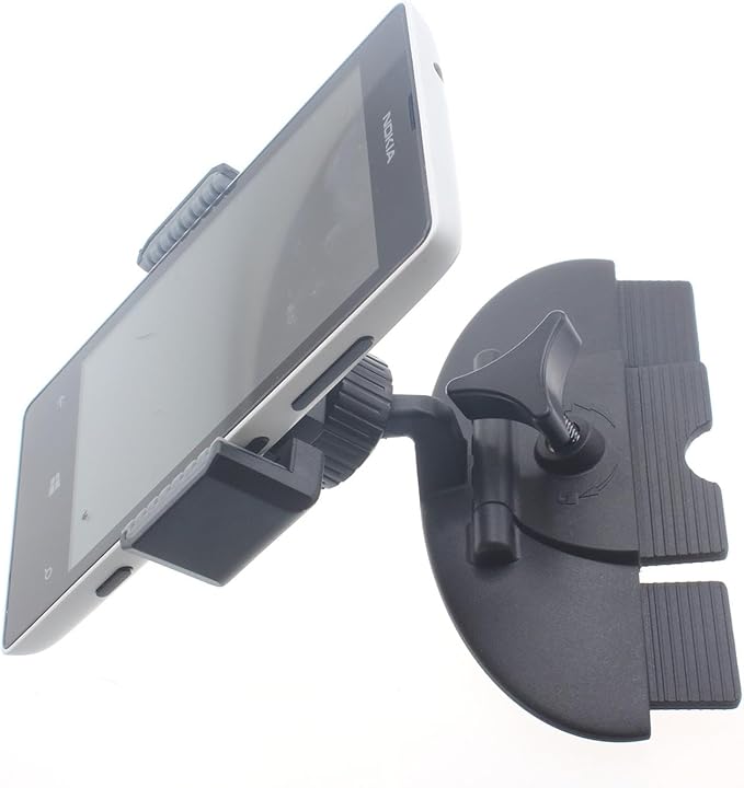 Car Mount CD Slot Holder Compatible with Nokia C100/C200, Cradle Swivel Dock Strong Grip CD Player Slot