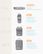 BAGSMART 6 Set /4 Set/2 Set Compression Packing Cubes for Travel, Lightweight Luggage Organizer Bags, Durable Space Saver Bag
