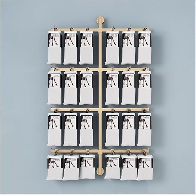Wall-Mounted Socks Storage Organizer Keychain Display Stand,Metal Retail Jewelry Organizer Necklace Holder Earring Hanger,Toy