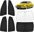 KUST Car Window Shades for Toyota Camry 2025-2026 Windshield Sun Shade Side Window Cover UV Block Privacy Protection Camry Accessories for Camping Blackout Rear Back Full Set 6PCS
