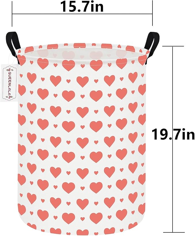 QUEENLALA Large Storage Basket,Laundry Hamper/Bathroom/Home Decor/Collapsible Round Storage Bin,Boys and Girls Hamper/Boxes/C