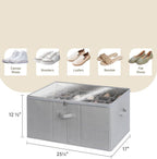 StorageWorks Underbed Storage Bins with Shoe Organizer for Closet