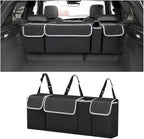 BELOMI Car Trunk Organizer, Auto Waterproof Sturdy Backseat Hanging Large Storage Collapsible Cargo Bag with Anti-Slip