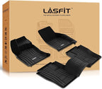LASFIT Floor Mats Fit for Lincoln Continental 2020 2019 2018 2017, All Weather Floor Liner TPE Custom Fit Car Mats for Lincoln Continental 1st & 2nd Row Rubber Mats, Black,Tasteless